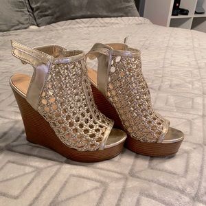 Gold High Wedges